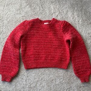 Joie Vibrant Red Crew Neck Sweater